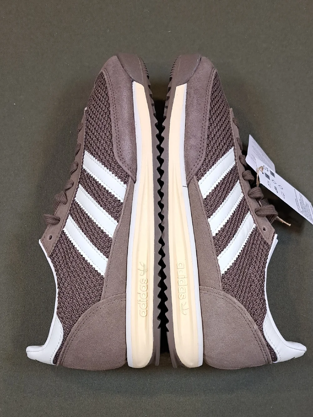 Adidas SL 72 RS Sneakers - Color: Brown / White - Unisex - Women 8.5, Men 7.5